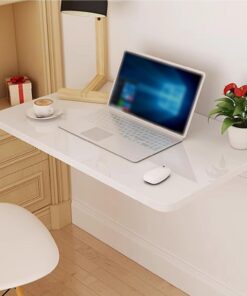 Table d'appoint Rabattable à Fixation Murale, Table d'appoint Pliante, Table de Salle à Manger Pliante | Bureau d'ordinateur Portable Pliable, Table de Bar Flottante pour Petit-déjeuner pour