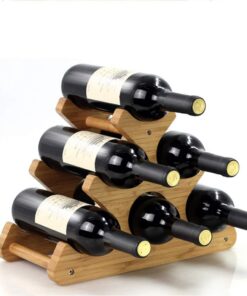 Casier À Vin Décoration Créatif Casier À Vin Présentoir En Bois Massif Organisateur de Bouteille de Vin Pour La Maison Cuisine Bar Présentoir Multifonction