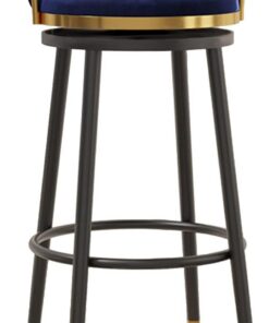 360° Rotation Tabouret à Levier de Hauteur Chaise de Bar en Velours avec Dos 1 Tabouret Haut avec des Jambes dorées/Noires/métalliques pour la Cuisine familiale Island Breakfast Bar