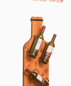 Porte Bouteille Mural Range Bouteille Bois Casier à Bouteilles Meuble Bar Etagere Murale Rangement Bouteille Mini Bar Etagere Murale Cuisine avec Porte Verres Suspendu pour Bar Salon Salle a Manger