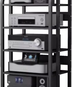 Supports multimédia pour Le Salon, Grand Centre de Divertissement Audio-vidéo à 5 Niveaux, Armoire stéréo pour Console multimédia, Support de Stockage de Jeux, composant d'angle, étagère pou