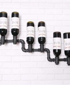 Présentoir À Vin Personnalité Littéraire Rétro Stockage Casier À Vin Étagère À Bouteilles de Vin Inversée Organisateur de Bouteille de Vin Pour La Maison Cuisine Bar Présentoir Multifonctionnel