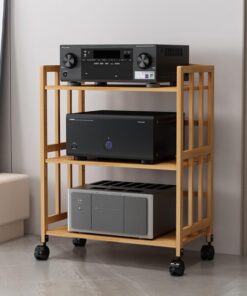 Support réglable, Meuble d'angle pour téléviseur et CD, étagère en Bois pour Jeux vidéo, 51 cm de Large x 89 cm de Haut, idéal pour Les appareils visuels.