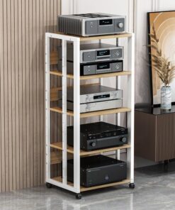 Support multimédia AV Moderne, Support de Composants Audio Hi-FI Robuste, Meuble d'angle pour téléviseur, Meuble stéréo, Support d'amplificateur, étagère, Chariot de projecteur Roulant, supp