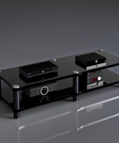 Étagère de jeu – Support audio robuste et support multimédia pour salon, projecteur et rangement de jeux, idéal pour DVD et disques