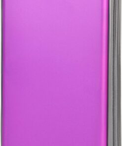 Alavisxf xx Étui à CD, capacité 96 disques - Boîte de rangement en plastique dur pour CD et DVD - Organisateur portable avec fermeture éclair pour voiture, maison, voyage (Capacité 96, Violet)