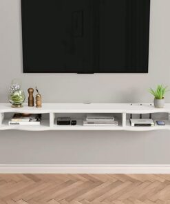 Meuble TV Mural, Étagère TV Murale pour Divertissement, Centre Multimédia, Unité TV, Support D'équipement Audio et Vidéo pour Salle Multimédia, pour Téléviseurs de 32 a 75 Pouces (Size : 120