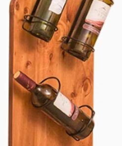 Range Bouteille Bois Porte Bouteille Mural Casier à Bouteilles Meuble Bar Etagere Murale Rangement Bouteille Mini Bar Etagere Murale Cuisine avec Porte Verres Suspendu pour Comptoir de Bar Salon
