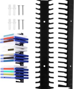 Étagère pour Jeux Vidéo Lot de 2 Organisateurs Muraux Métalliques Renforcés | Support à Rangement Disques pour Organisation Maison Chambre Bureau Bar Cuisine Édition Fête Film Station