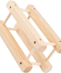 YARNOW Porte-Bouteilles en Bois pour 2 Bouteilles Présentoir Simple Design D'intérieur pour Fêtes et Anniversaires