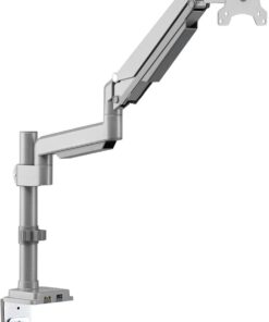 Eaton Tripp Lite Pince de Bureau à Bras articulé Simple pour moniteurs de 13” à 34” – Ports USB et Audio (Aluminium) (DDR1732SAL)
