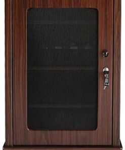 Meuble Tourne Disque,Rack Stéréo Armoire AV Moderne,Meuble Hifi,Meuble Audio/Vidéo,Armoire de Rangement Multimédia,pour Lecteurs DVD/Décodeurs/Consoles de Jeux/Accessoires TV.(Gray walnut,60x60x87cm)