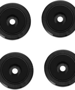 Housoutil 4pièces Coussinets Antivibrations Aluminium pour Amplificateur Patins Ronds Isolants Antichocs Hauteur Stables Et Détachables pour Audio Et Meubles