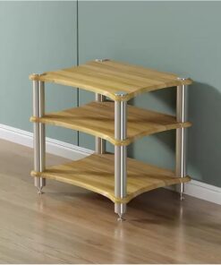 Support Audio Haute fidélité réglable - Meuble et Rack HiFi Haut de Gamme pour Le Rangement de Vos appareils Audio-vidéo domestiques, Organisateur de Composants stéréo à 1 ou 4 étagères, uni