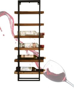 Porte Bouteille Mural Casier à Bouteilles Ange Rangement Bouteille Etagere Murale Meuble Bar Salon pour Comptoir de Bar Salon Cuisine Salle à Manger Cave