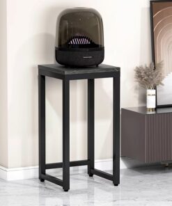 Rack Audio, Meuble Hi Fi Ouvert, Meuble Audio Vidéo, Meuble Rack Audio Noire, Étagère De Rangement Ouverte Multifonction for Bureau À Domicile, for La Maison/le Bureau(L50xW40xH53cm/19.6x15.