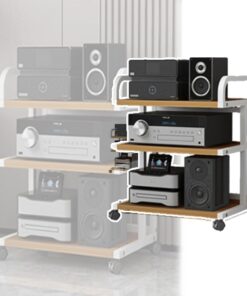 Armoire de composant stéréo de Bureau à Domicile, étagère Audio-vidéo autoportante 3 4 5 Couches/Support multimédia pour Lecteur de Disque, étagère pour équipement électronique à extrémité o