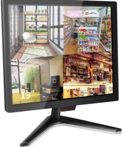 19 Pouces CCTV Moniteur, Cocar Video Surveillance Écran, LCD Display pour Sécurité Domestique Systèmes Caméra Surveillance STB PC, 1280x1024 Haut-parleur Intégré 10*10 Vesa Montage, BNC/VGA/HDMI/Audio