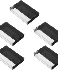 Housoutil Boîtes de Rangement Cassettes Audio Transparentes 6 Pièces Design Rétro pour Bureau et Étagère Protection Compacte Élégante