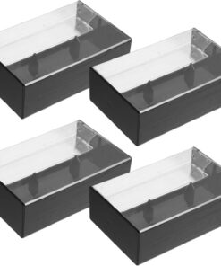 BESPORTBLE Boîte de Rangement pour Cassettes Audio Vintage, Plastique Noir, Protection la Lumière, Double Face, Lot de 4, pour Organiser Vos Médias
