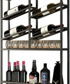 Casier à vin Suspendu, présentoir Mural Moderne pour Bouteilles de vin, présentoir Moderne en Fer, étagères flottantes pour Bar, café, Salon, Restaurant