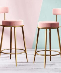 Tabourets de Salle à Manger pour Petit-déjeuner Rose pour comptoir d'îlot de Cuisine, 2 pièces, tabourets de Bar pour la Maison, Chaise de Bar Haute d'extérieur, décoration de Meubles de Jardin