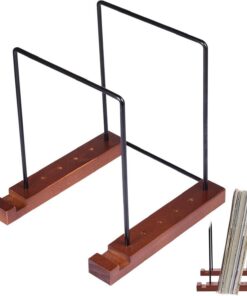 Étagère de rangement en bois, étagère simple en vinyle | multifonction et durable, pour livres et fichiers audio