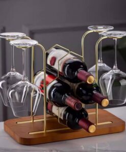 Meuble de Bar Suspendu au Plafond Bar Casier à vin Porte-Bouteilles de vin Porte-gobelet en Verre à l'envers, présentoir Industriel en métal à Suspendre au Plafond Noir avec étagère