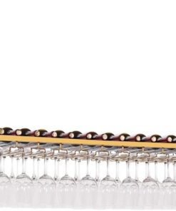 Barre de Suspension au Plafond en métal pour Porte-Bouteilles de vin, étagère de Rangement Noire pour Bar de Cuisine à Domicile, Hauteur et Largeur réglables (Taille : 60 x 27 x 8