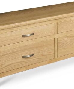 ZXLIHS Grande Commode ou Meuble TV en chêne de Londres de 120 cm pour téléviseurs intelligents de Salon ou de Chambre jusqu'à 54 Pouces | Roseland Furniture Unité de Rangement à 4 tiroirs en Bois