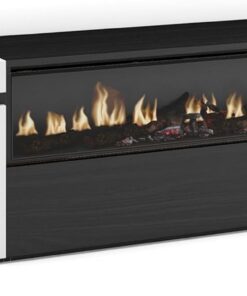 Skraut Home | Meuble TV | Banc Télé | Grand Espace de Rangement | 200x45x35cm | pour Les TV jusqu'à 80" | Cheminée électrique | Style Moderne | Blanc et Noir