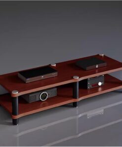 Support de Divertissement à Domicile pour système stéréo à 2 étagères, Armoire de Composants Audio/vidéo Robuste pour Rack Hi-FI, Support d'équipement électronique Moderne à extrémité Ouvert