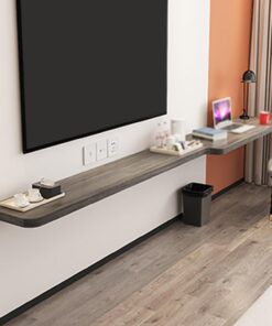 Support TV Flottant, Meuble TV Mural, Bureau, étagères, Table d'appoint, Console, étagère pour la Maison, Le Bureau et l'hôtel RightGOak 180x40CM.