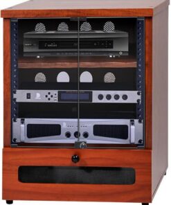 Rack Audi, Meuble Hi FI à 3/4 Niveaux avec tiroirs, Meuble Rack Audio vidéo Moderne, avec étagères réglables et Gestion des câbles, for Lecteur DVD(22.4x27.5/57x70cm)
