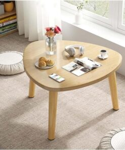 Low table, Japanese-style table, round chabudai, wooden table, low table, Scandinavian style, stylish, multi-functional, for eating, for living alone, side table, living room, with leg mat, dining ta