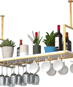 Casier à vin, Support de Verre à vin pour Bar, Cave, Restaurant, étagère Suspendue au Plafond, Support de casseroles, Support de casseroles, Support de Rangement pour ustensiles de