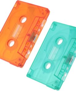 2 Pièces Cassette Tape Blank Audio Storage Cases for Recording Retro Decorative Tapes for Music Lovers and Display