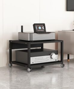 Étagères Rack de Stockage Audio Vidéo,Support de Console de Jeu,Stand Média,Support Audio,Armoire de Rangement Multimédia,pour Le Bureau La Chambre À Coucher Audio/Vidéo Meuble Audio.(50x40x35cm)
