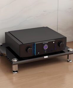 Meuble HiFi au sol, Meuble Rack Audio multimédia AV, Meuble stéréo CD, meuble multimédia, étagère de rangement ouverte multifonction, parfait for les coins et les petits espaces(Nero,23.6"x18.8