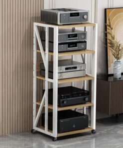 Support multimédia AV Moderne, Support de Composants Audio Hi-FI Robuste, Meuble d'angle pour téléviseur, Meuble stéréo, Support d'amplificateur, étagère, Chariot de projecteur Roulant, supp