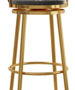 360° Rotation Tabouret à Levier de Hauteur Chaise de Bar en Velours avec Dos 1 Tabouret Haut avec des Jambes dorées/Noires/métalliques pour la Cuisine familiale Island Breakfast Bar