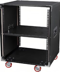 Meuble Rack Audio, Meuble HiFi avec étagères métalliques à 4 Niveaux, avec Un Grand Espace de Rangement for Meuble stéréo, Tour d'armoire de Rangement multimédia pour(12U 1 Tier)