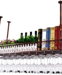 Support de Verre à vin Suspendu en Fer de Style européen, casier à vin Vintage, Support de décoration de Plafond de Stockage de Restaurant, utilisé pour Les armoires et Les Bars-L3
