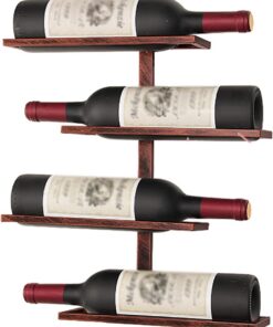 Casier à vin Mural, Porte-Bouteilles à Suspendre pour 4/6/8/10 Bouteilles de vin pour Mur, Porte-Bouteilles pour Cuisine, Salle à Manger, Bar, Garde-Manger, Cave à vin