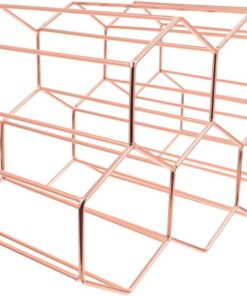 HEMOTON 7trous Support à Vin Métal Compartiments Étagère Design Nid Abeille Pour Bar Et Cuisine Rangement Pratique Et Élégant
