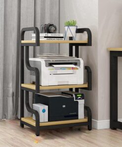 Support Audio Sur Pied avec Étagères Étagères Rack de Stockage Audio Vidéo Meuble Chaine Hifi Meubles Armoire de Composants Audio en Rack HiFi pour Studio D'enregistrement de Salon.(Original wood)