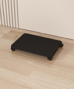 Étagères Rack de Stockage Audio Vidéo Armoire Stéréo Rack Meuble Chaine Hifi Meubles Meuble Audio/Vidéo Étagère À Disques Convient pour LeSalon Le Bureau Studio D'enregistrement.(Nero,50x35cm)
