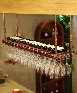 Casier à vin en Verre pour Le Bar de la Maison, casier à vin au Plafond casier à vin casier à vin 6080100 120