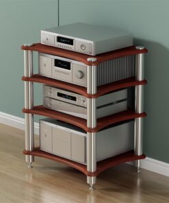 Support de Composants Audio Robuste, étagère de Rack d'amplificateur de 85 cm de Haut/étagère Audio-vidéo - Récepteur stéréo de Lecteur de Disque d'affichage, Armoire d'équipement Audiophile
