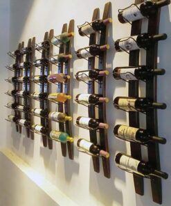 Casier à vin Mural, casier à vin créatif à Suspendre, Peut contenir 6 Bouteilles, casier à vin Mural en pin pour Bar et Restaurant, casier à vin décoratif pour Armoire à vin de Bar